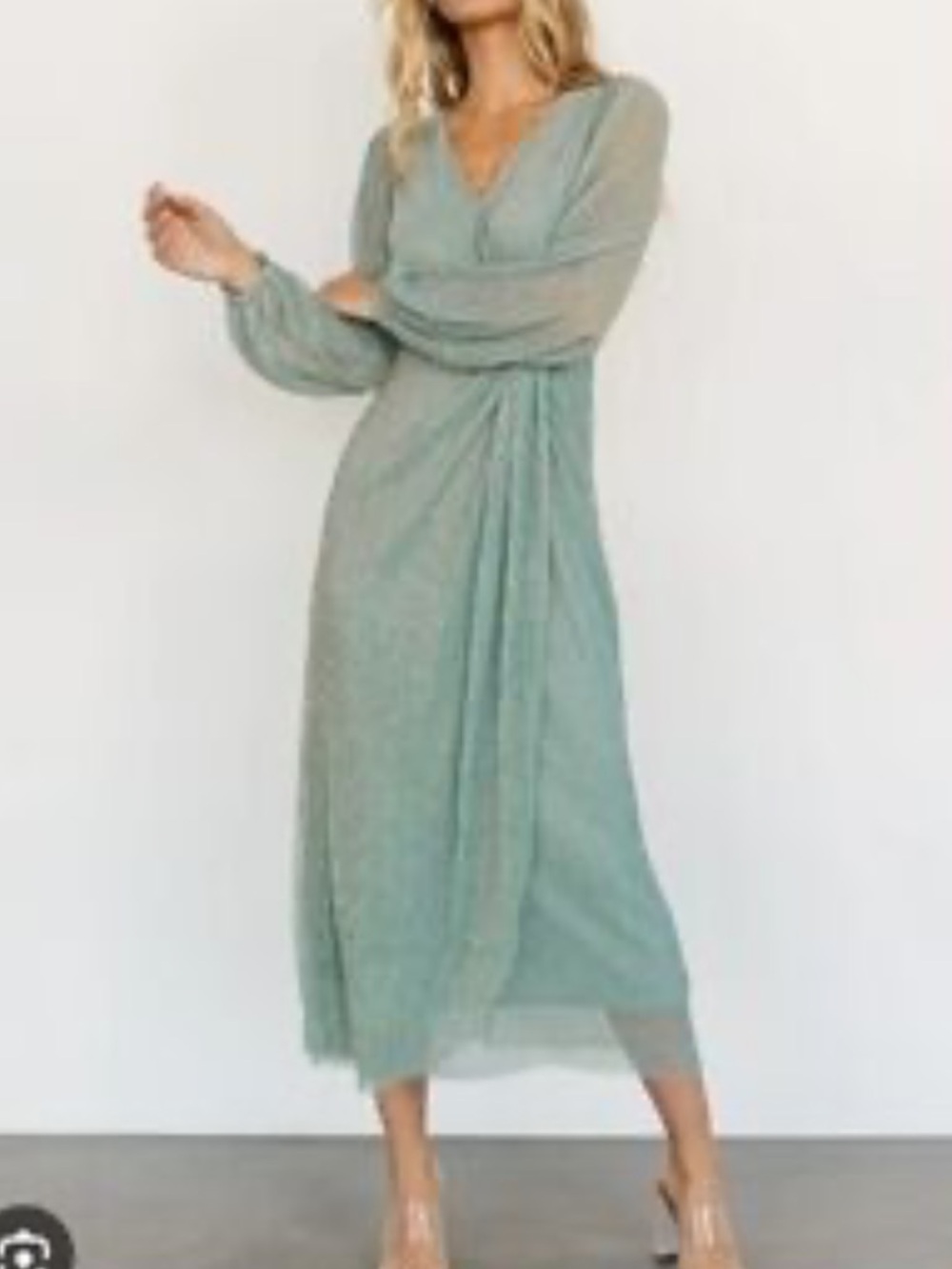 BALTIC BORN WOMENS PLEATED BLUE MAXI DRESS MEDIUM NEW WITH TAGS